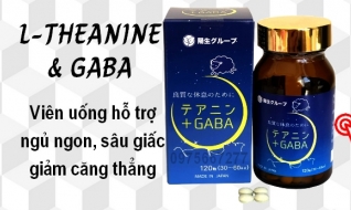 L-THEANINE & GABA  NHẬT BẢN - GIÚP NGỦ NGON, SÂU GIẤC, GIẢM CĂNG THẲNG, LO ÂU, MỆT MỎI